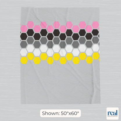 Hexagon Pride Queerplatonic Blanket