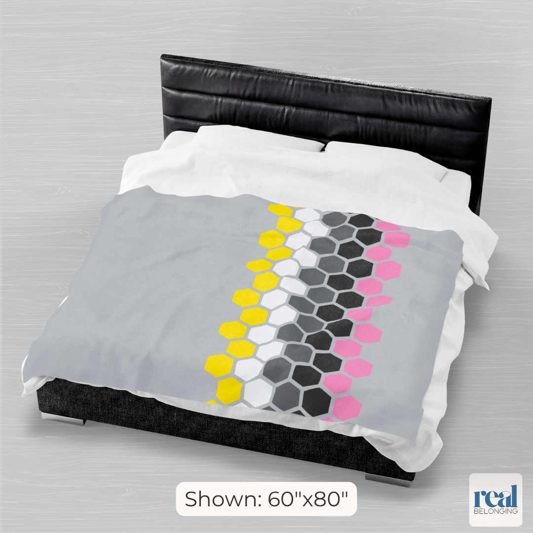 Hexagon Pride Queerplatonic Blanket
