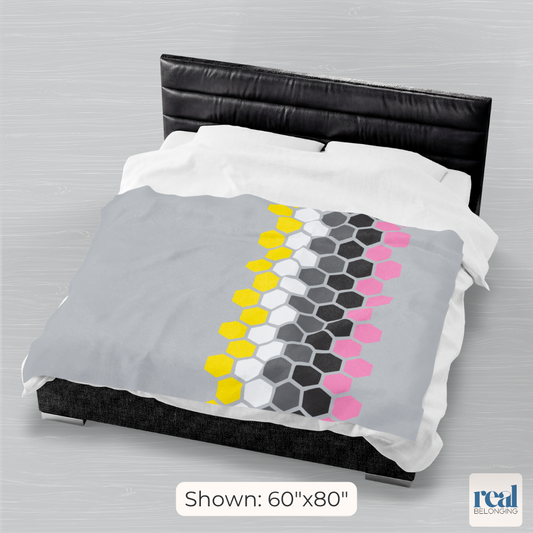 Hexagon Pride Queerplatonic Blanket