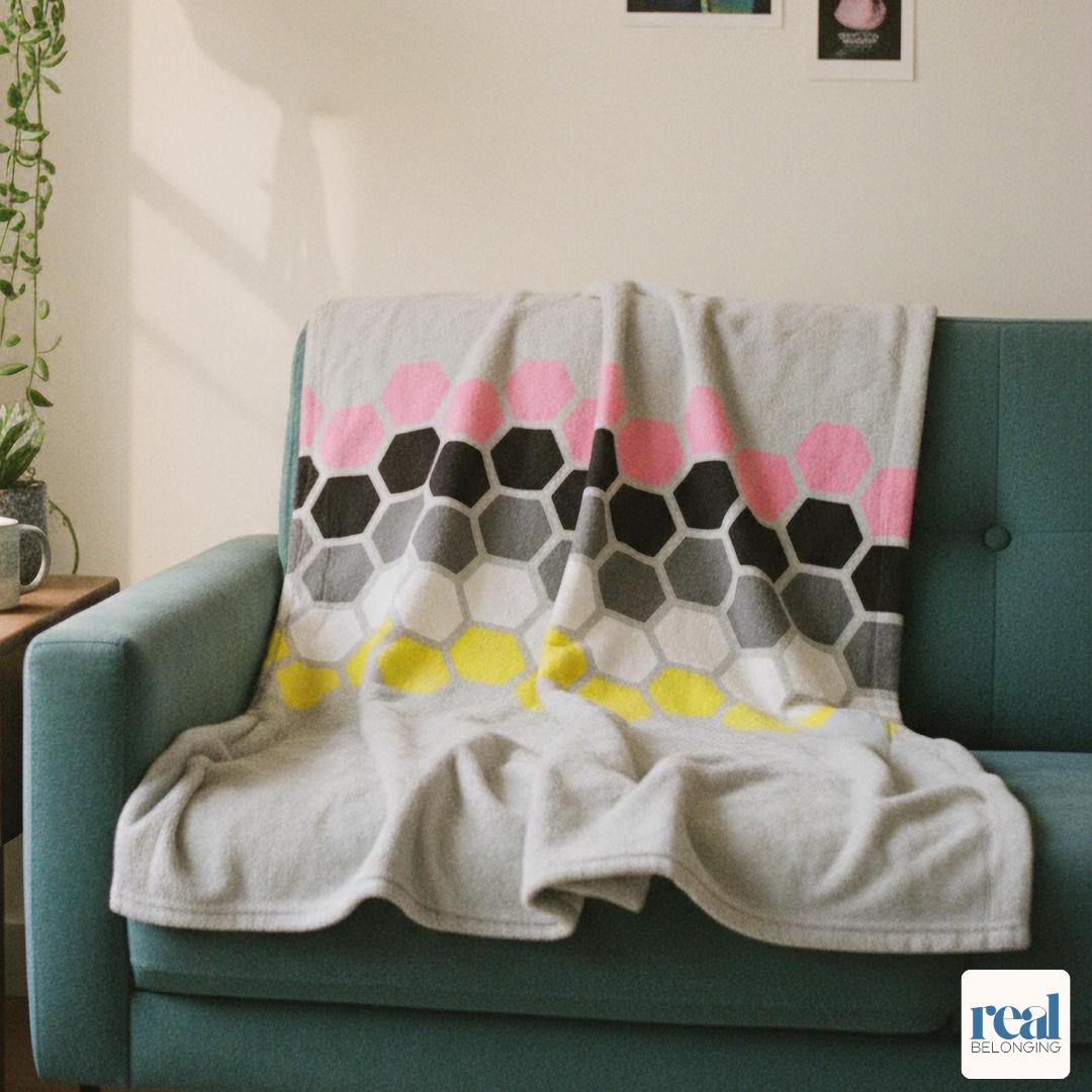 Hexagon Pride Queerplatonic Blanket