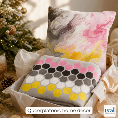 Hexagon Pride Queerplatonic Blanket