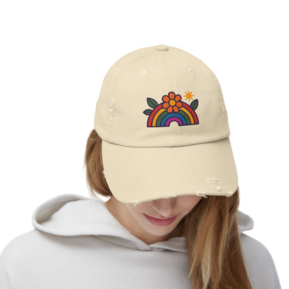 Queer Craft Corner Rainbow Flower Cap