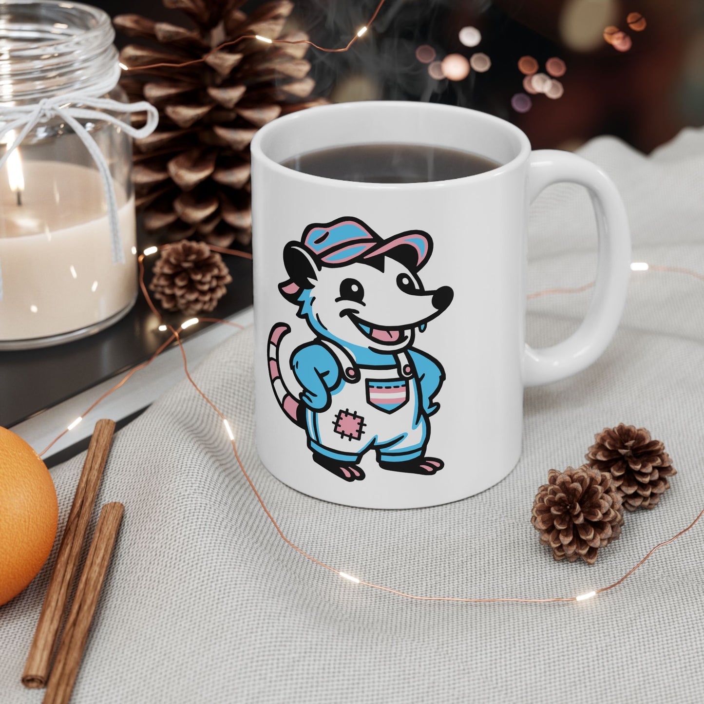 Adorable AF Trans Possum Mug