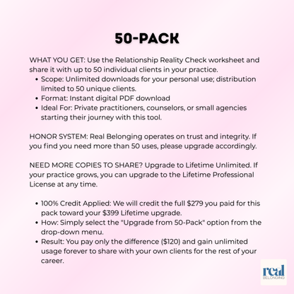 Relationship Reality Check | Healthy Boundaries Worksheet & Tracker