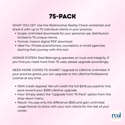Relationship Reality Check | Healthy Boundaries Worksheet & Tracker