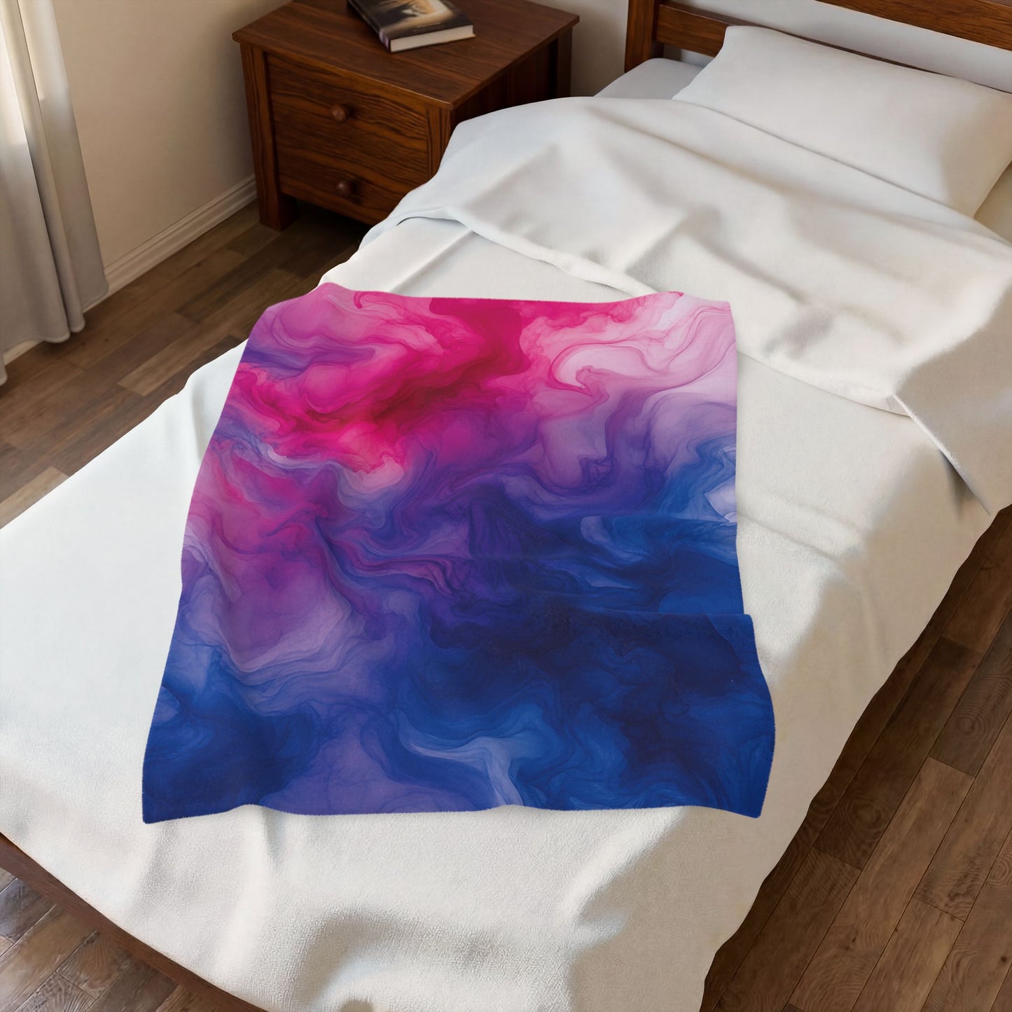 Bisexual Watercolor Marble Swirl Blanket