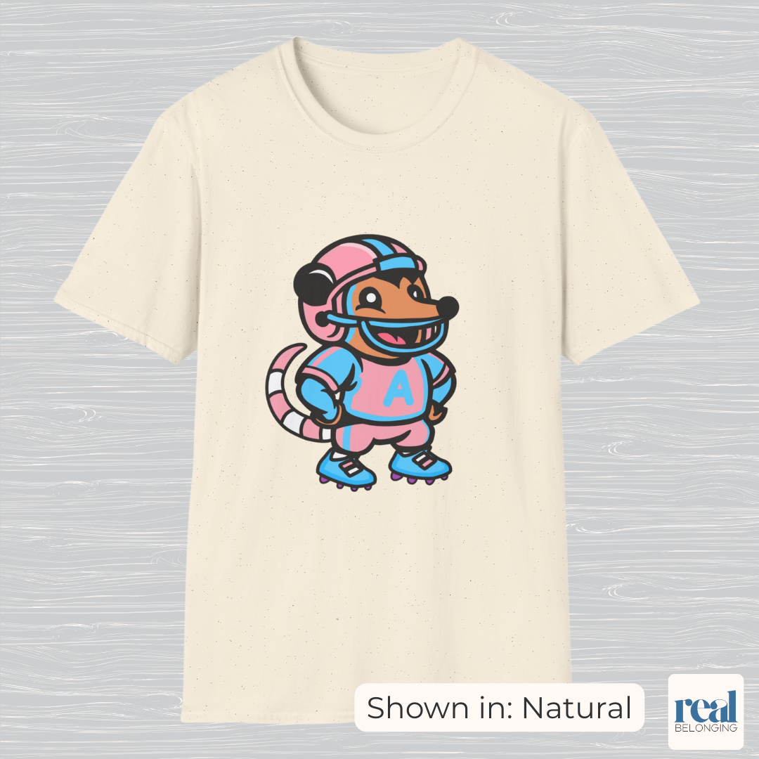 Football Possum T-Shirt | 4 Fur Color Choices | Adorable AF