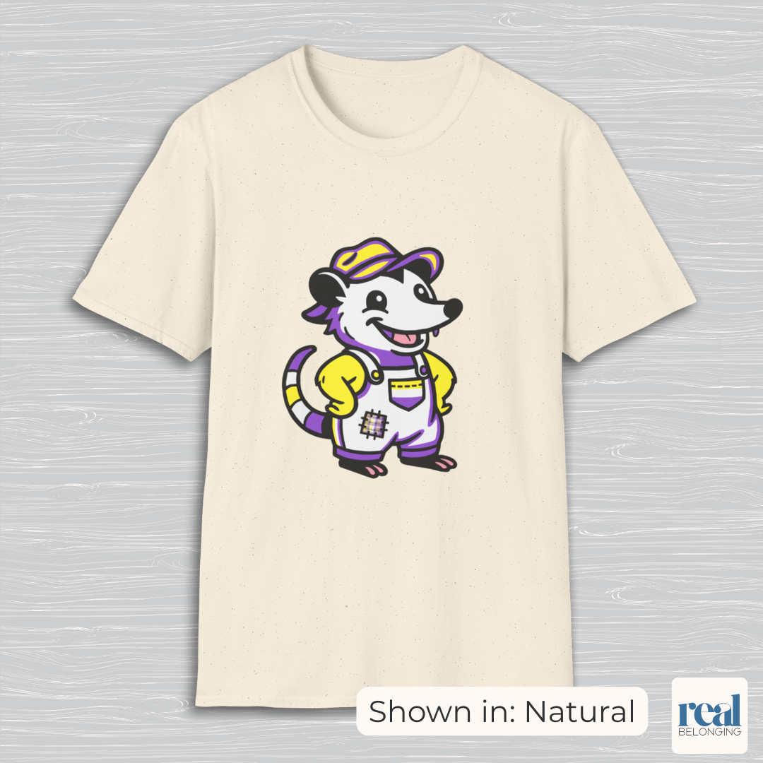 Non-Binary Possum Pride T-Shirt | Adorable AF