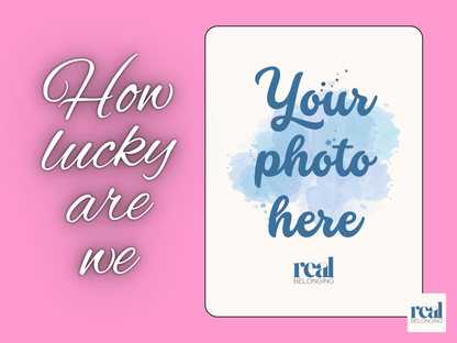 How Lucky Are We Custom Wall Art | High-Res Editable Canva Template