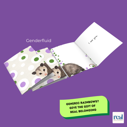 16-Identity LGBTQ+ Opossum Spots Greeting Card Mega-Pack