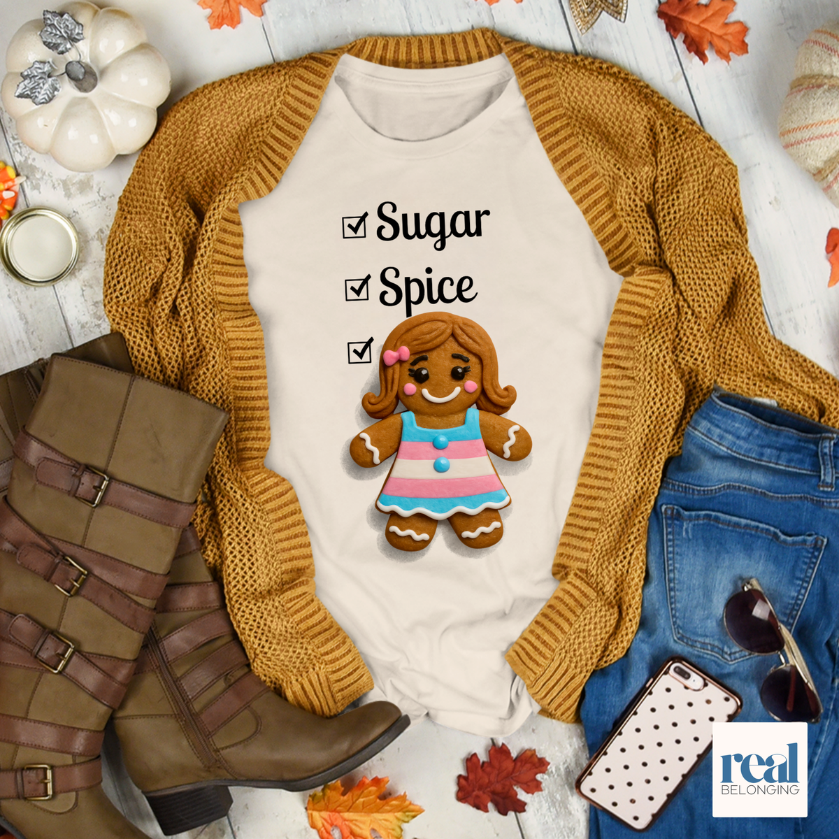 Sugar, Spice & Everything Nice Gingerbread T-shirt