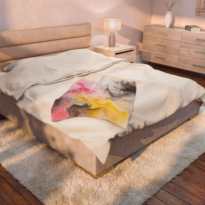 Queerplatonic Watercolor Marble Swirl Blanket