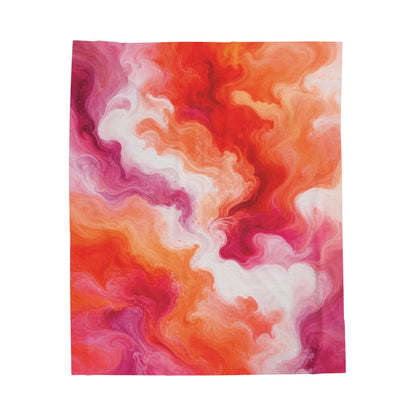 Lesbian Watercolor Marble Swirl Blanket