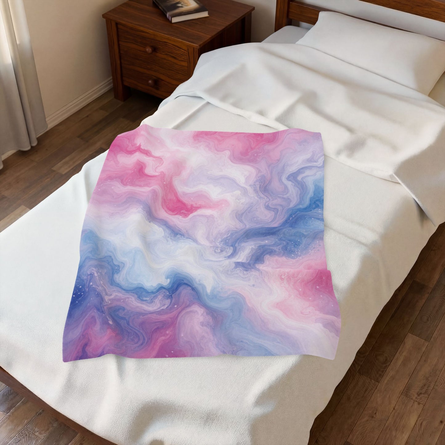 Bigender Watercolor Marble Swirl Blanket