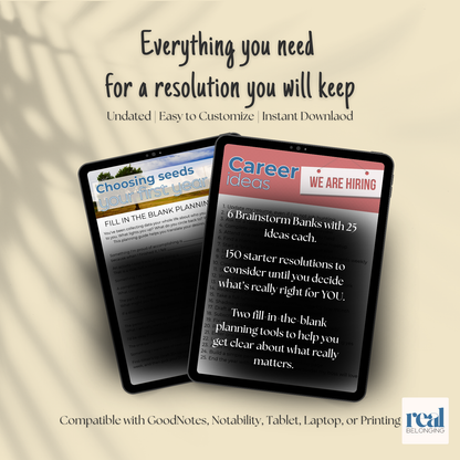 New Year's Resolution BINGO Toolkit solves resolution fatigue by design | Canva Template - Editable, Instant Download