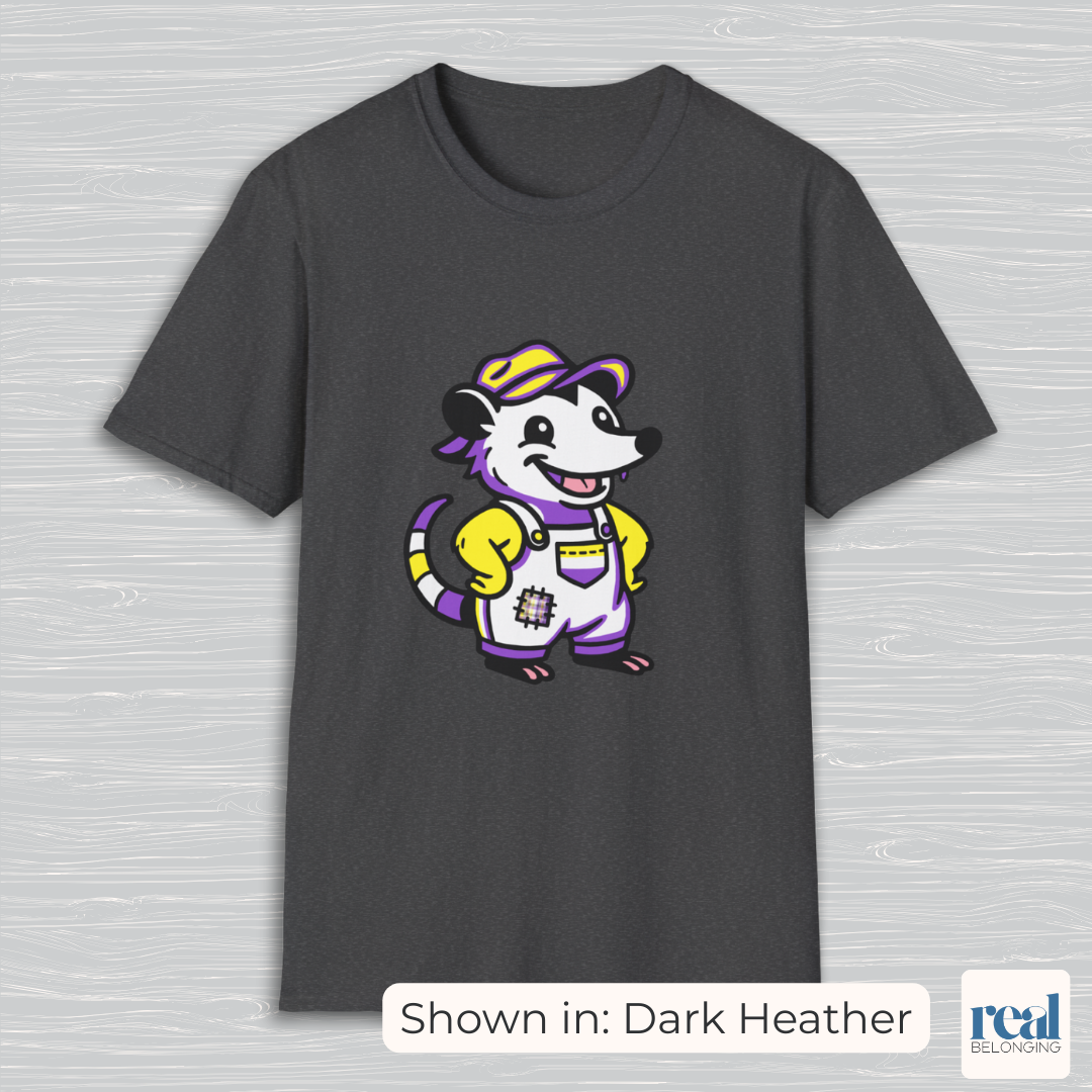 Non-Binary Possum Pride T-Shirt | Adorable AF