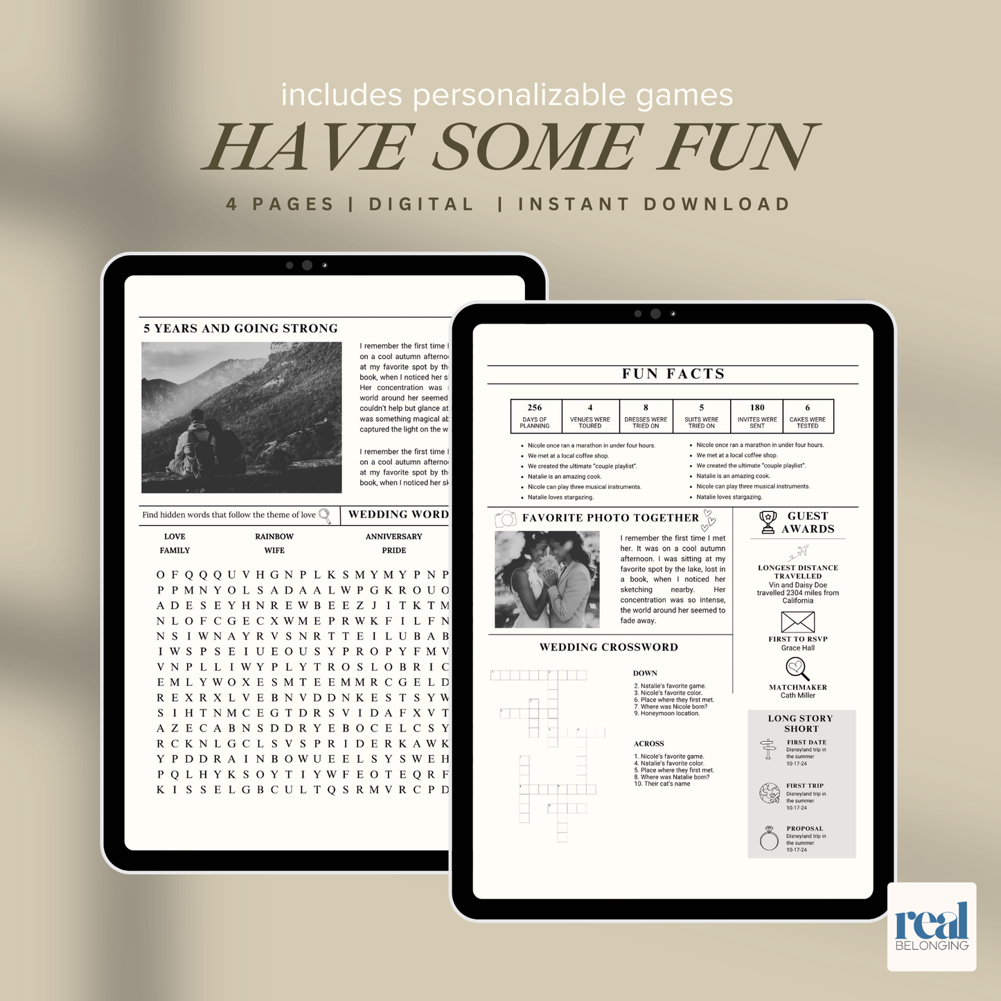 Lesbian Wedding Newspaper Template Marriage Announcement | Editable Canva Invitation | Black & White Vintage Style | Digital Download