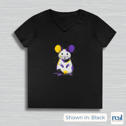 Non-binary Mouse V-neck | Adorable AF