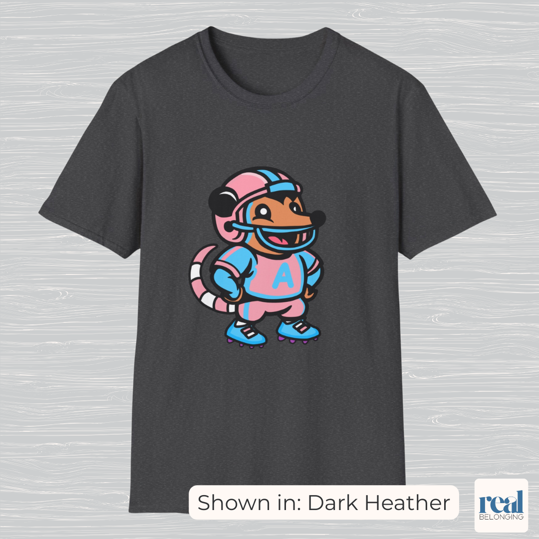 Football Possum T-Shirt | 4 Fur Color Choices | Adorable AF