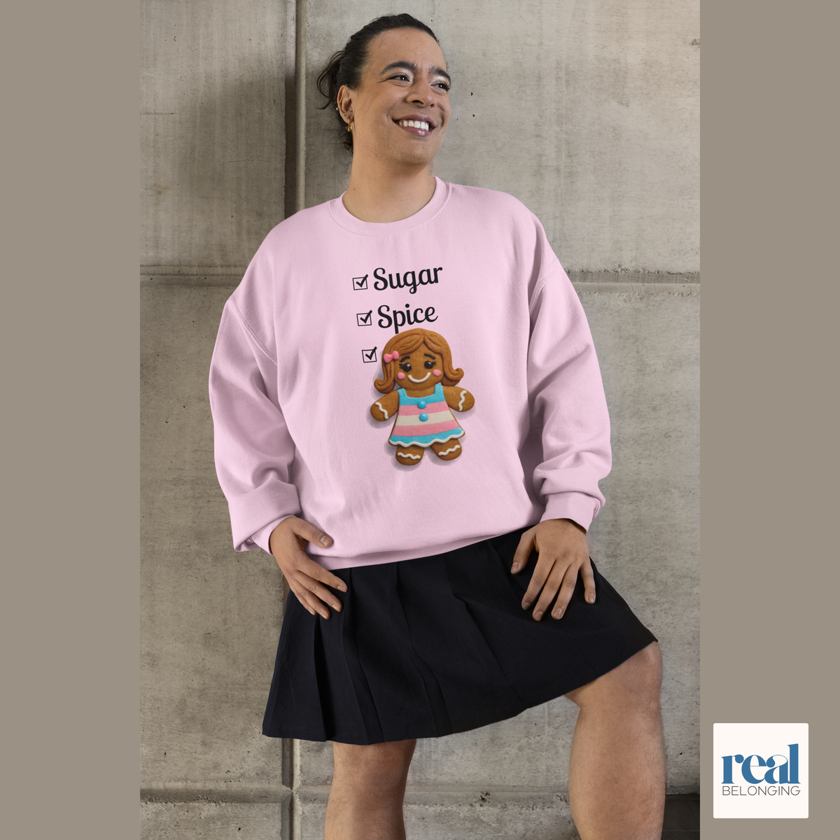 Sugar & Spice Gingerbread Girl Transgender Sweatshirt