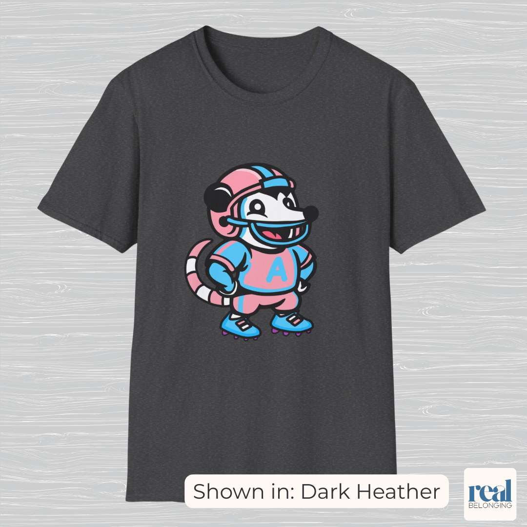 Football Possum T-Shirt | 4 Fur Color Choices | Adorable AF