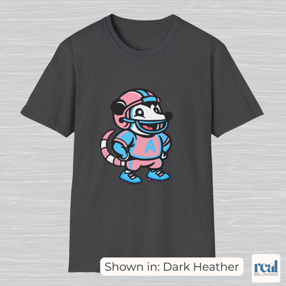Football Possum T-Shirt | 4 Fur Color Choices | Adorable AF