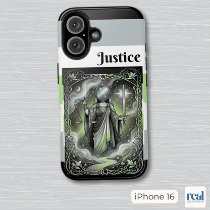 Justice Agender Tarot Phone Case | LGBTQ+ Pride Major Arcana