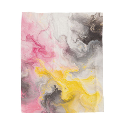 Queerplatonic Watercolor Marble Swirl Blanket