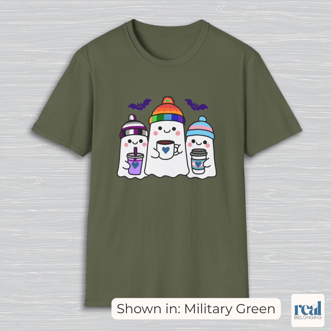 Adorable AF Ghosts - Choose: Rainbow, Trans, and either Non-binary or Asexual