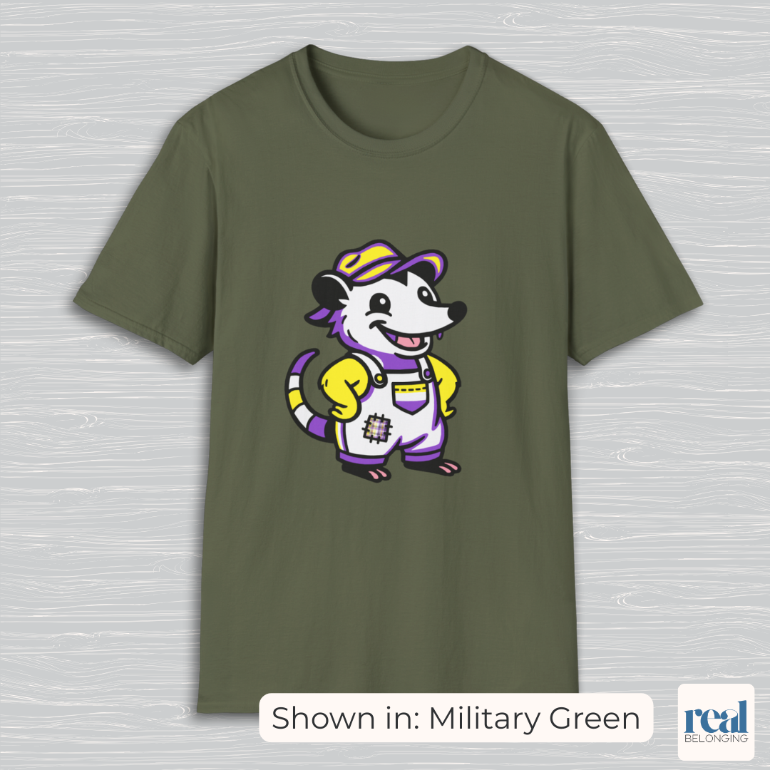 Non-Binary Possum Pride T-Shirt | Adorable AF