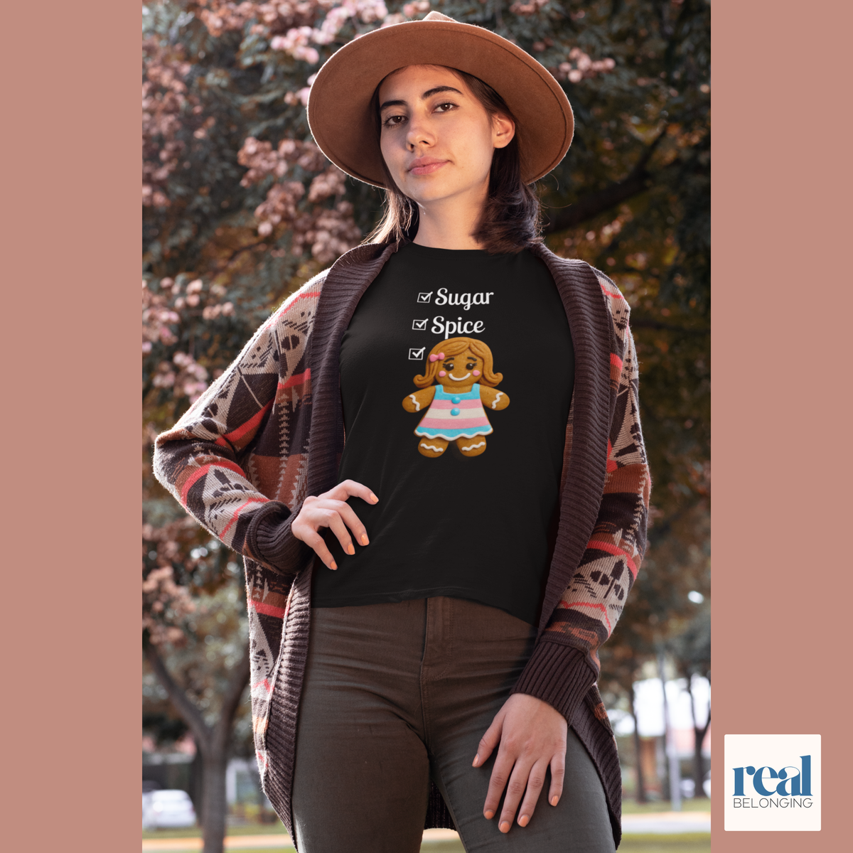 Sugar, Spice, and Everything Nice Long Sleeve Transgender Gingerbread Shirt