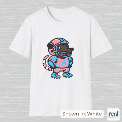 Football Possum T-Shirt | 4 Fur Color Choices | Adorable AF