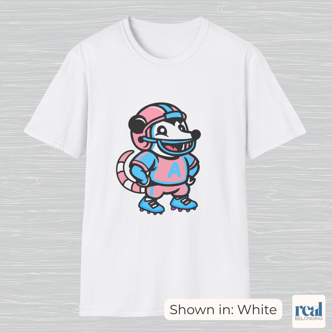 Football Possum T-Shirt | 4 Fur Color Choices | Adorable AF