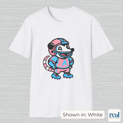 Football Possum T-Shirt | 4 Fur Color Choices | Adorable AF