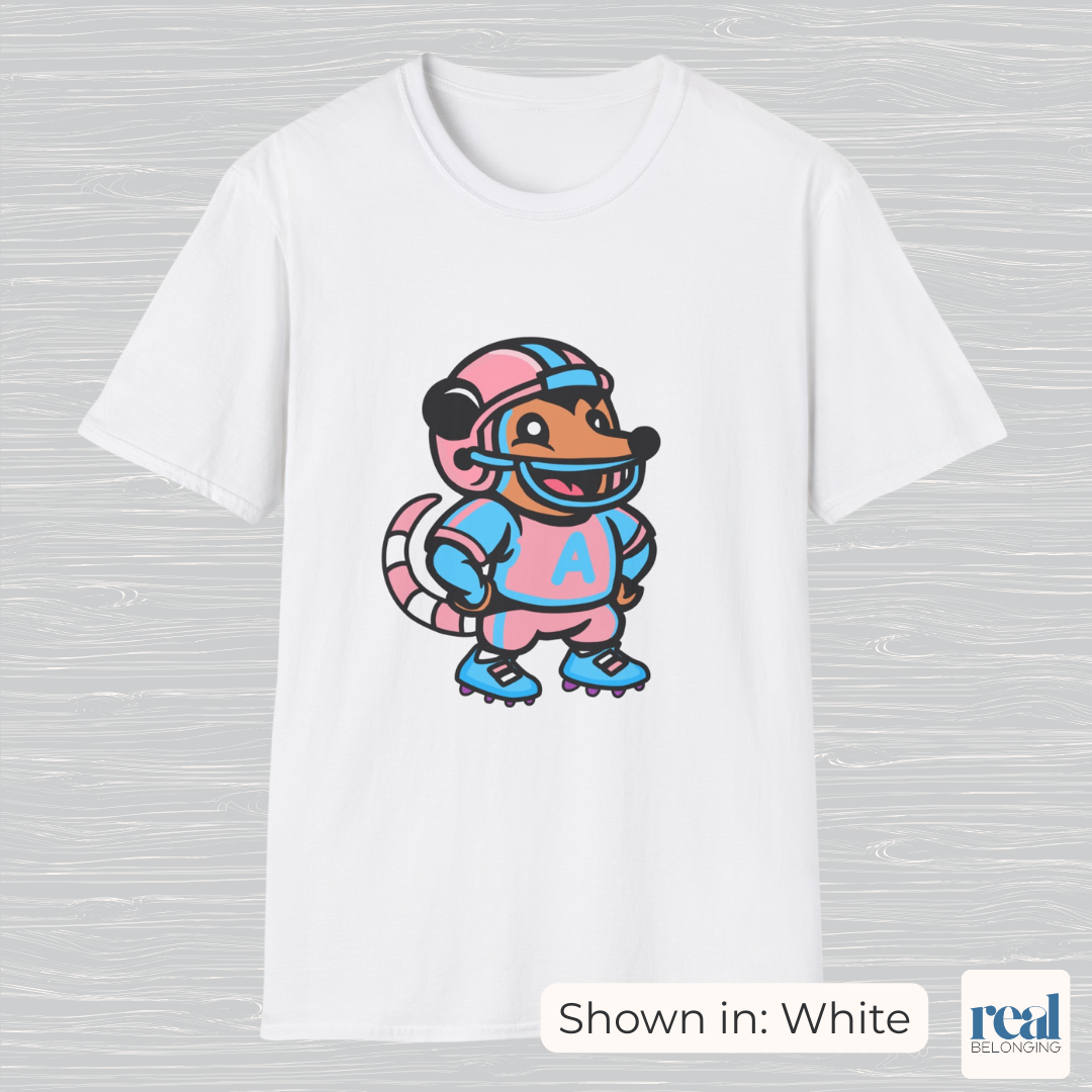 Football Possum T-Shirt | 4 Fur Color Choices | Adorable AF
