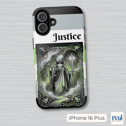 Justice Agender Tarot Phone Case | LGBTQ+ Pride Major Arcana