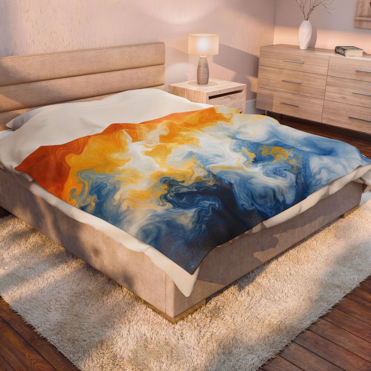 Aroace Watercolor Marble Swirl Blanket