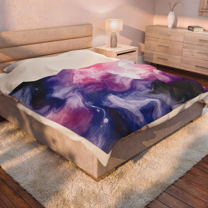 Genderfluid Watercolor Marble Swirl Blanket