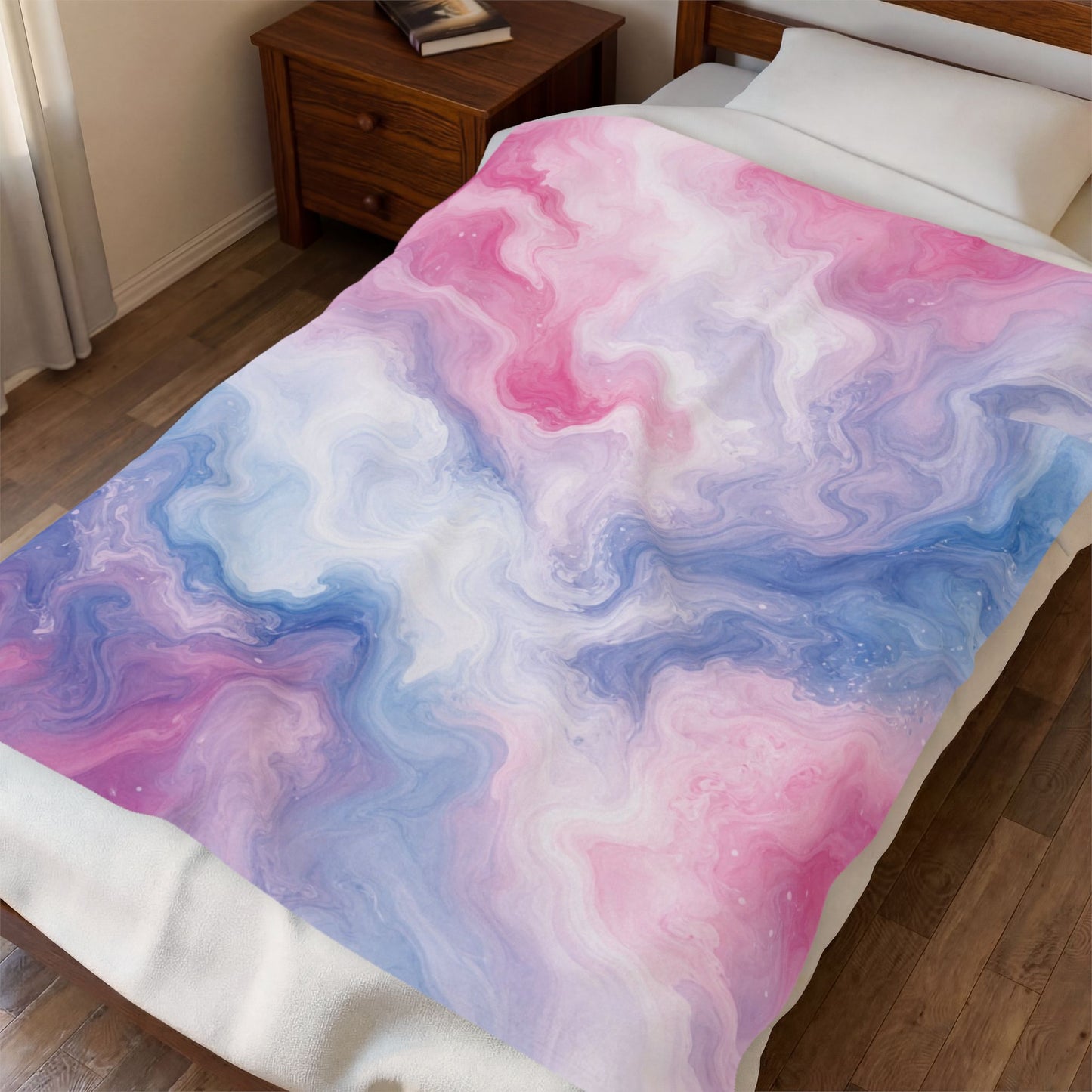Bigender Watercolor Marble Swirl Blanket