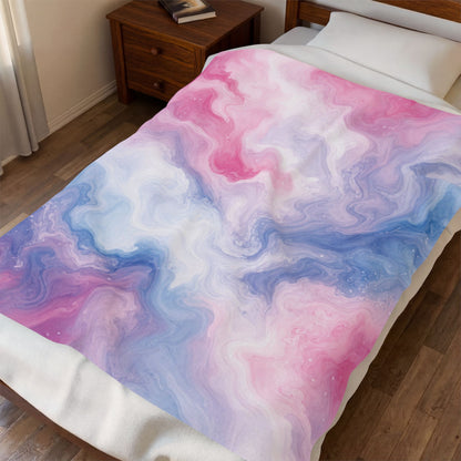 Bigender Watercolor Marble Swirl Blanket