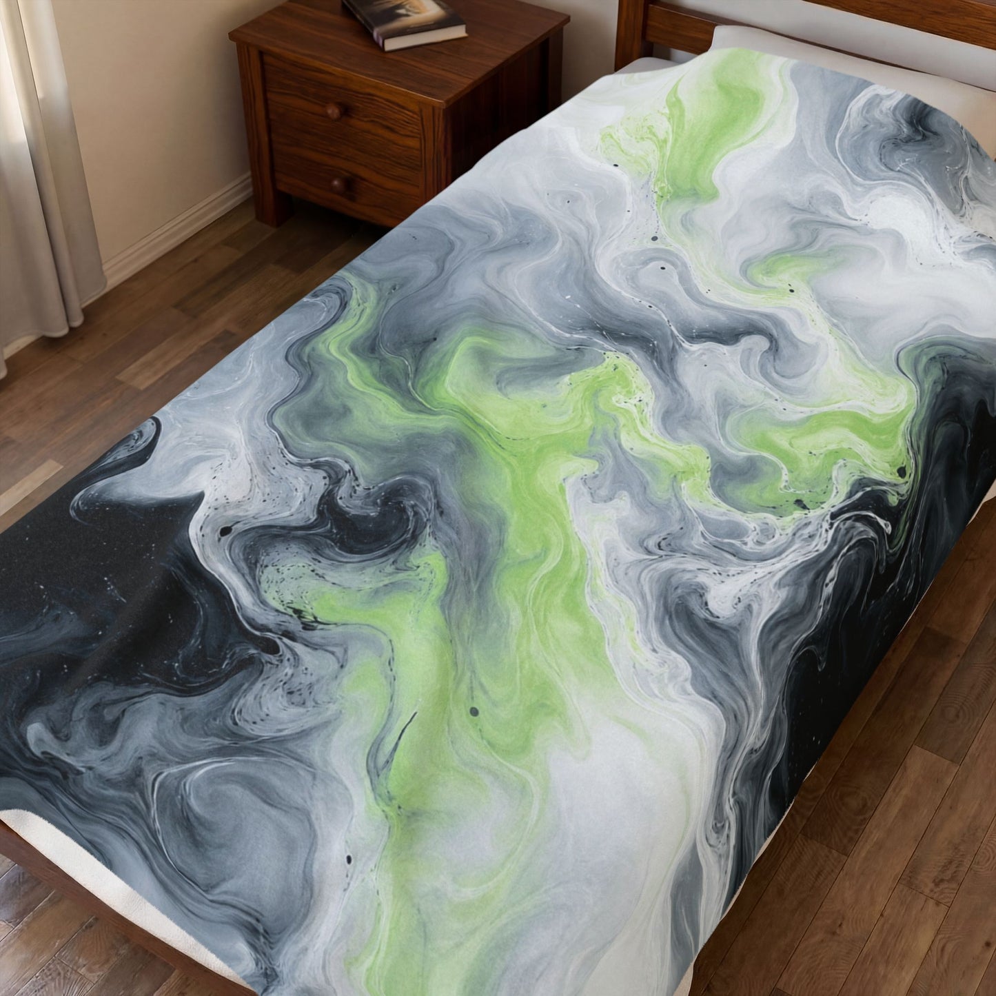 Agender Watercolor Marble Swirl Blanket