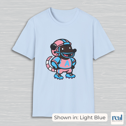 Football Possum T-Shirt | 4 Fur Color Choices | Adorable AF