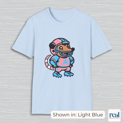 Football Possum T-Shirt | 4 Fur Color Choices | Adorable AF