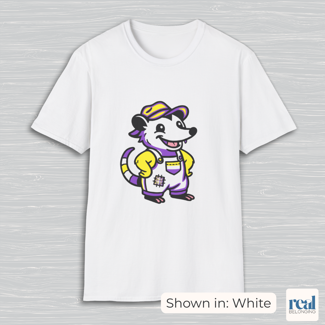 Non-Binary Possum Pride T-Shirt | Adorable AF