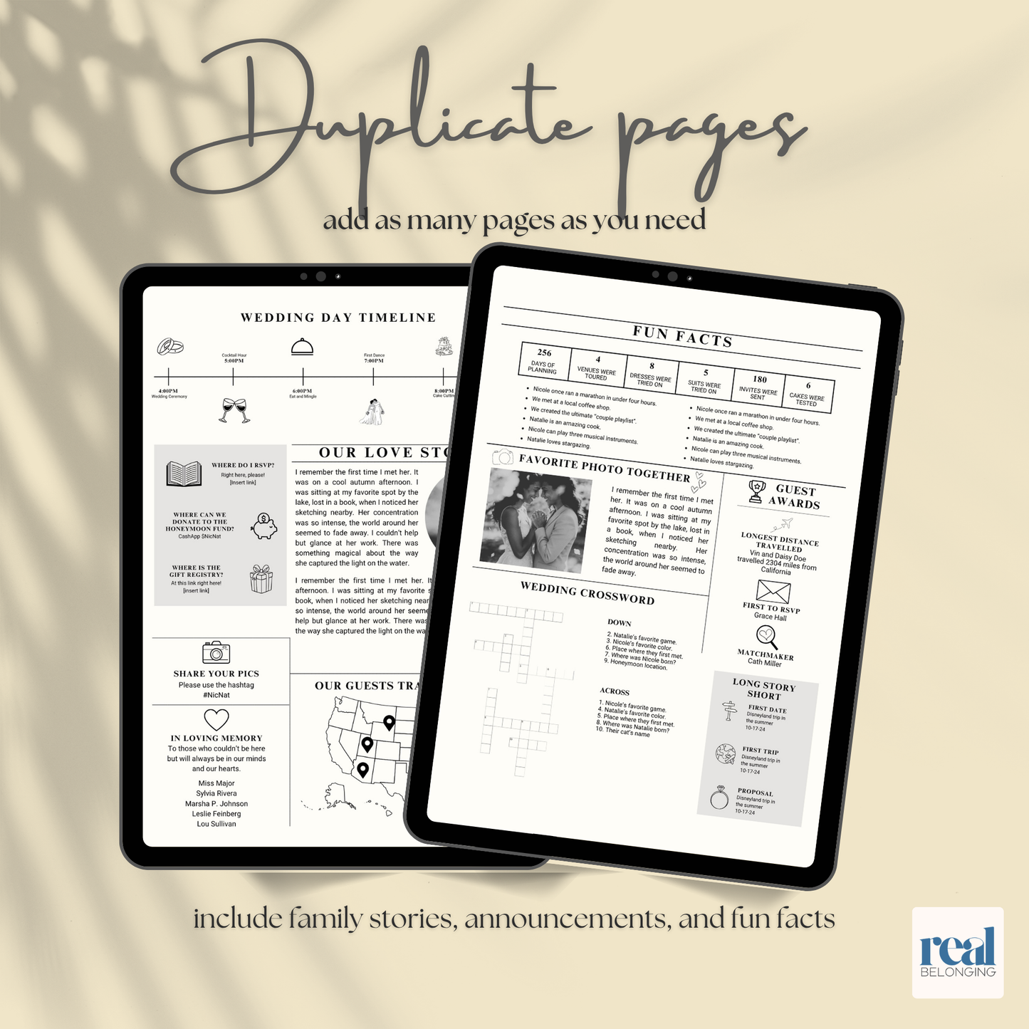 Lesbian Wedding Newspaper Template Marriage Announcement | Editable Canva Invitation | Black & White Vintage Style | Digital Download