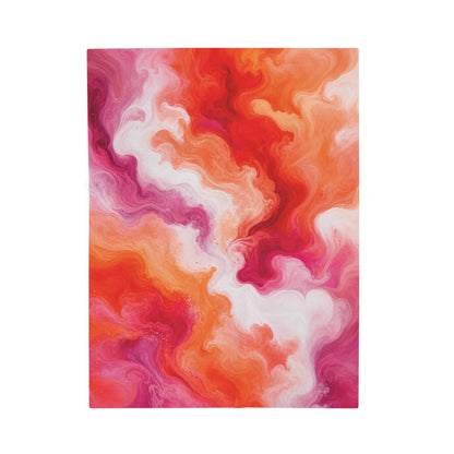 Lesbian Watercolor Marble Swirl Blanket