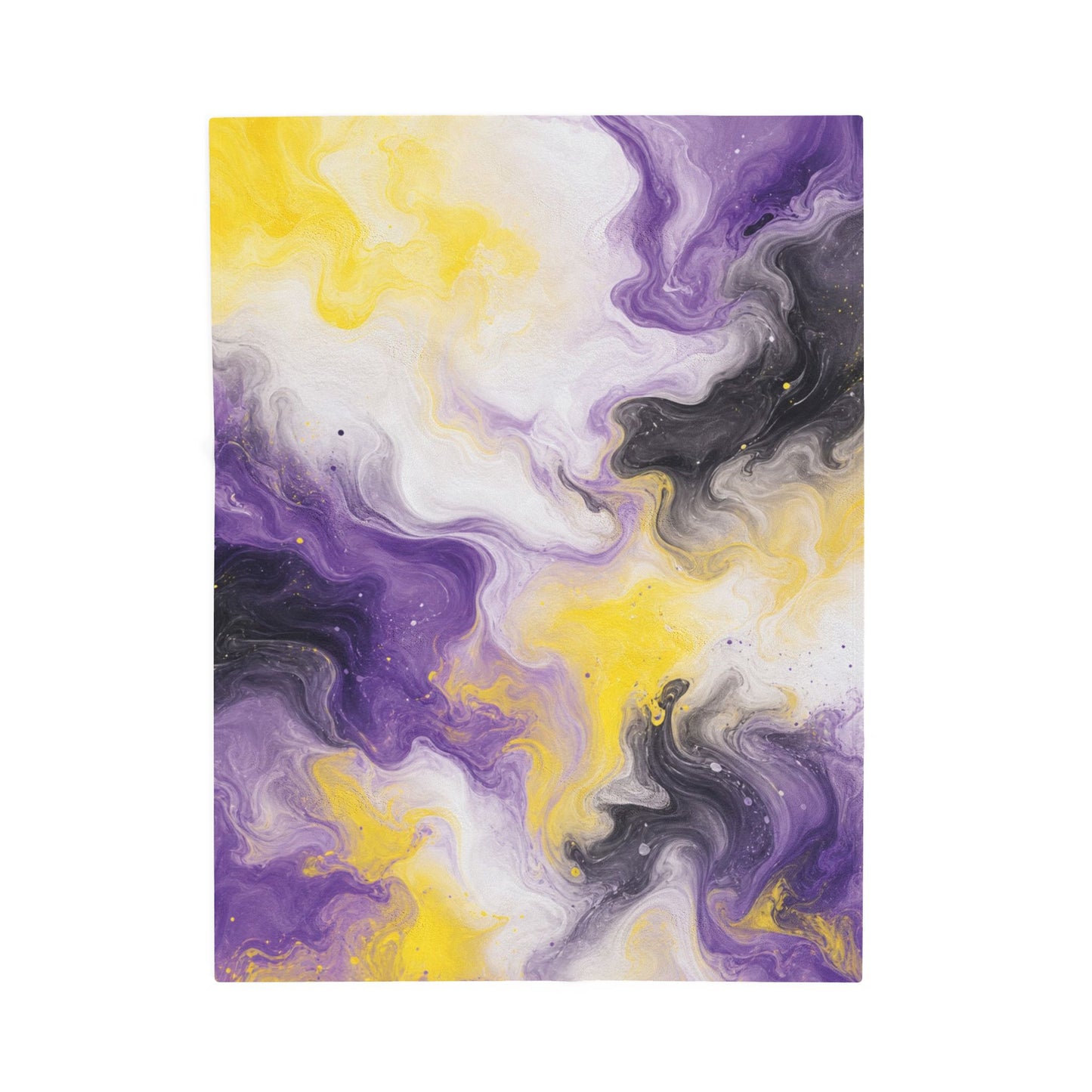 Non-binary Watercolor Marble Swirl Blanket
