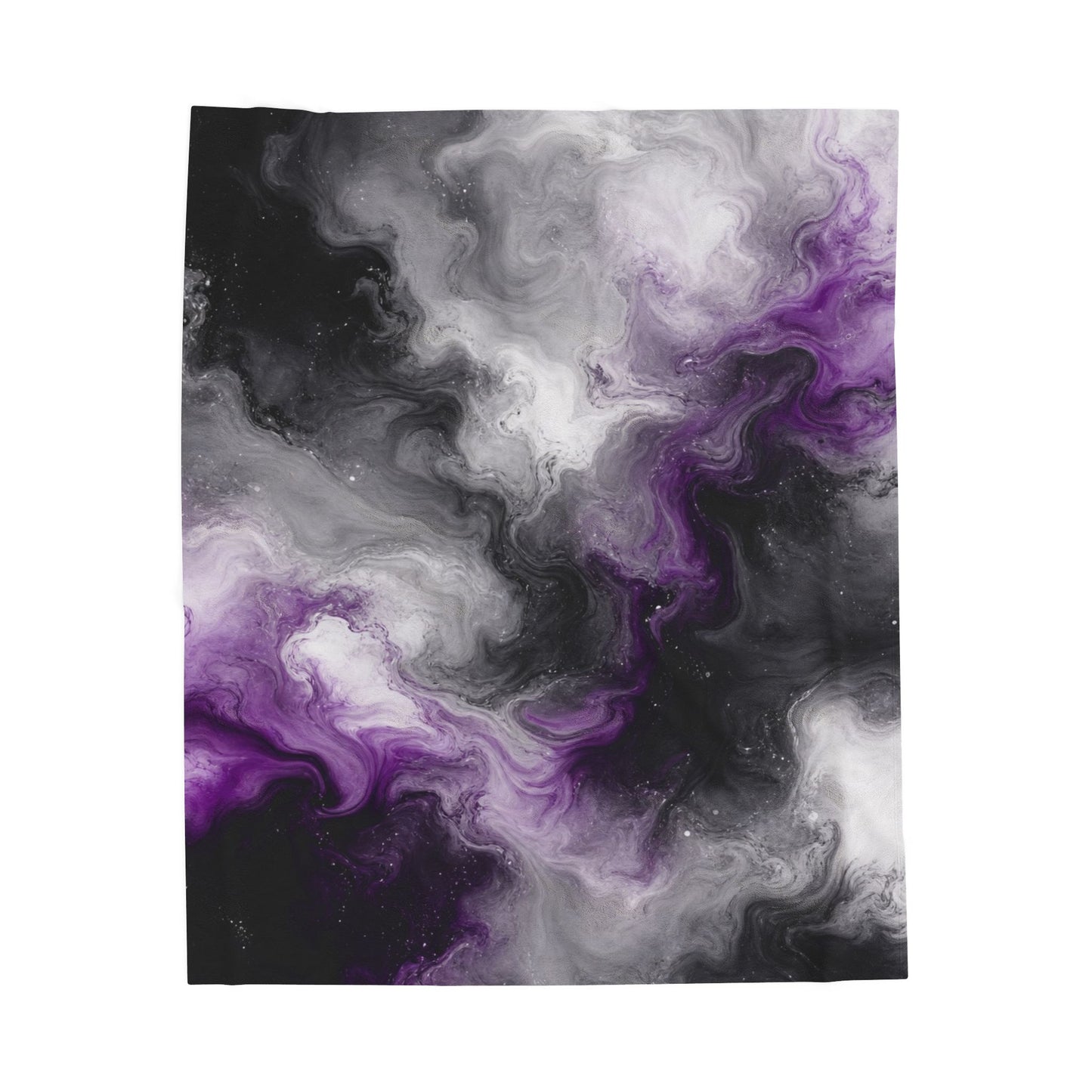 Asexual Watercolor Marble Swirl Blanket