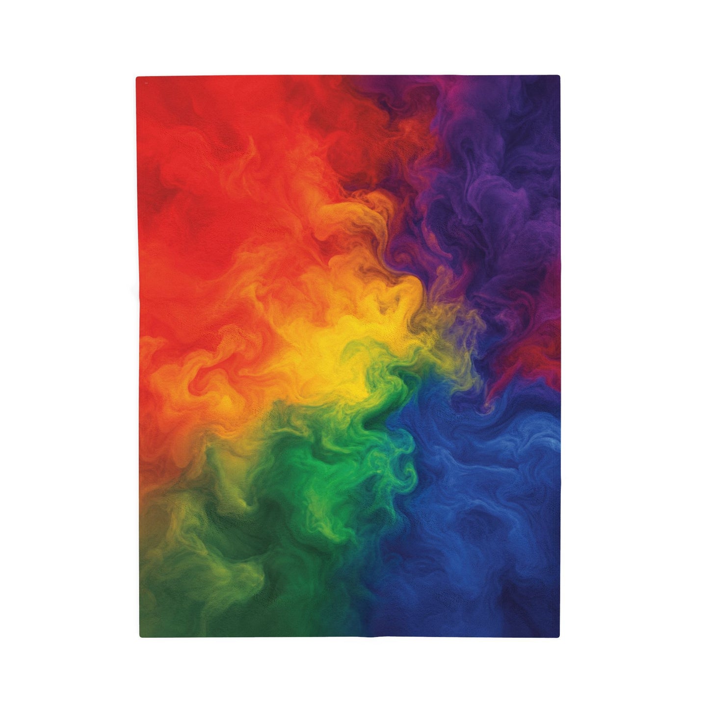 Rainbow Watercolor Marble Swirl Blanket