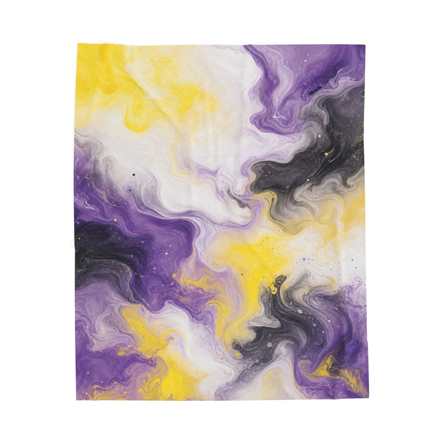 Non-binary Watercolor Marble Swirl Blanket